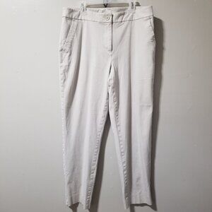 Talbots Flat Front Tan Khaki Pants Women's 12